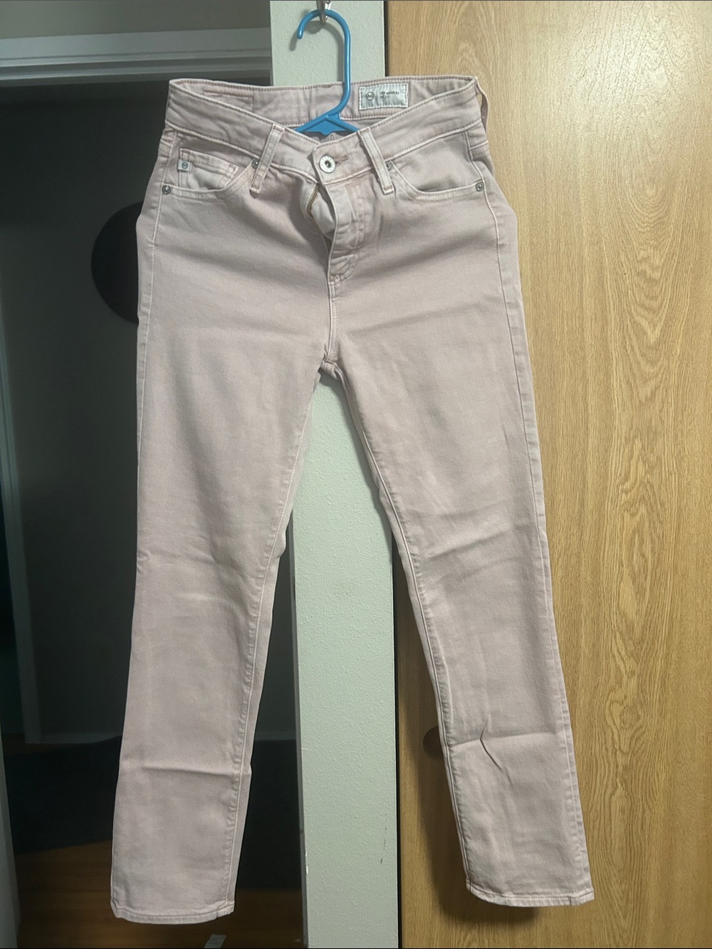 AG Adriano Goldschmied Pale Pink Skinny Jeans